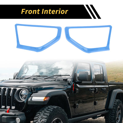 1 Pair A Pillar Speaker Cover Trim for Jeep Wrangler JL JLU (2018–2024) Light Blue