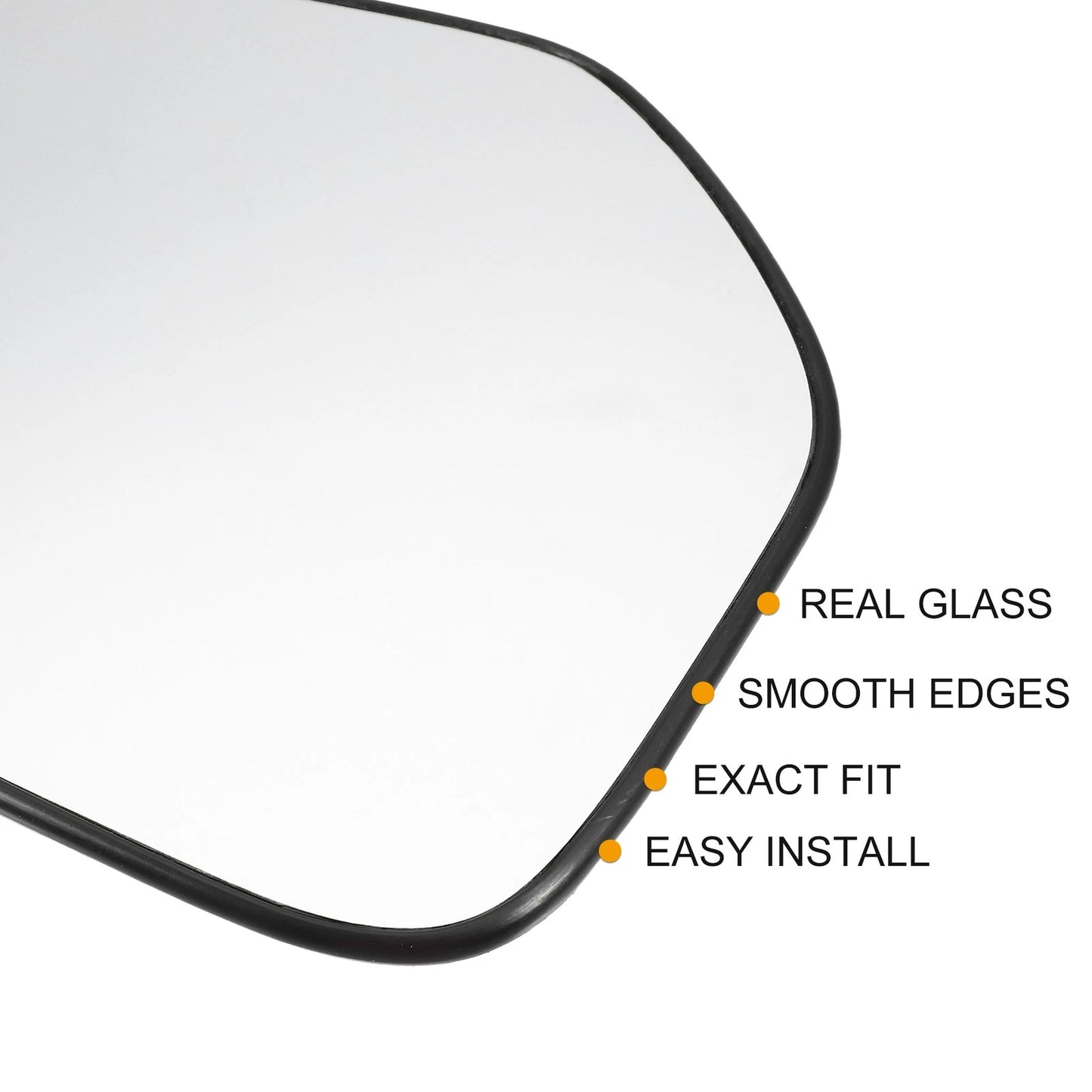 Heated Right Side Rearview Mirror Glass with Backing Plate for Mitsubishi