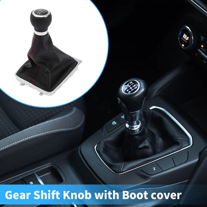 5 Speed Gear Shifter Knob with Cover for VW Passat B6 (2006–2010) Faux Leather