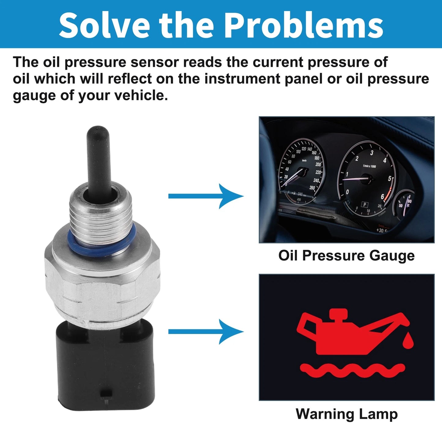 1 pcs Engine Oil Pressure Sensor No.947502M454 for Hyundai Elantra (2021–2023)