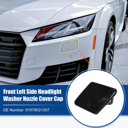 Left Front Headlight Washer Nozzle Cap for BMW 335i 335xi Black
