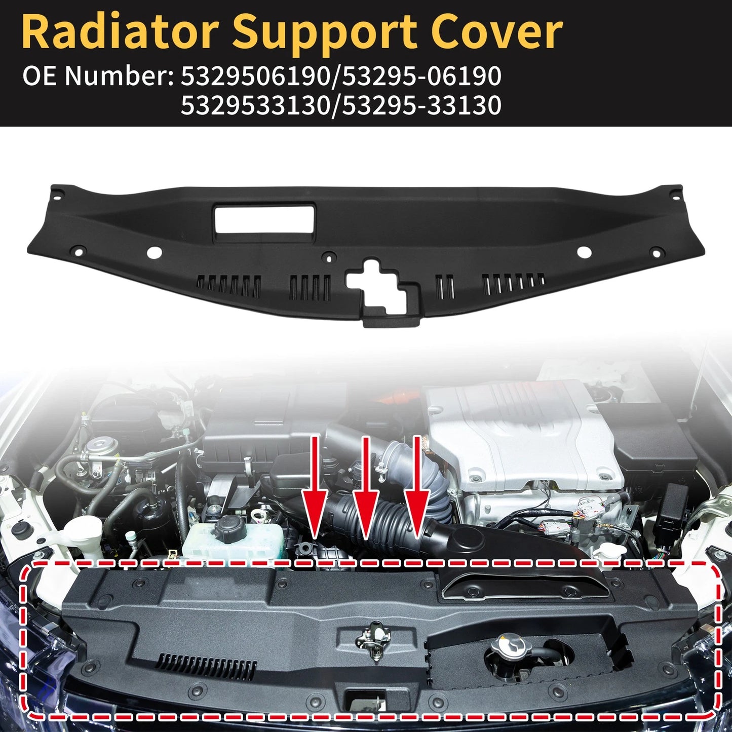 Radiator Support Cover for Toyota Camry (2018–2024) No. 5329506190/53295-06190