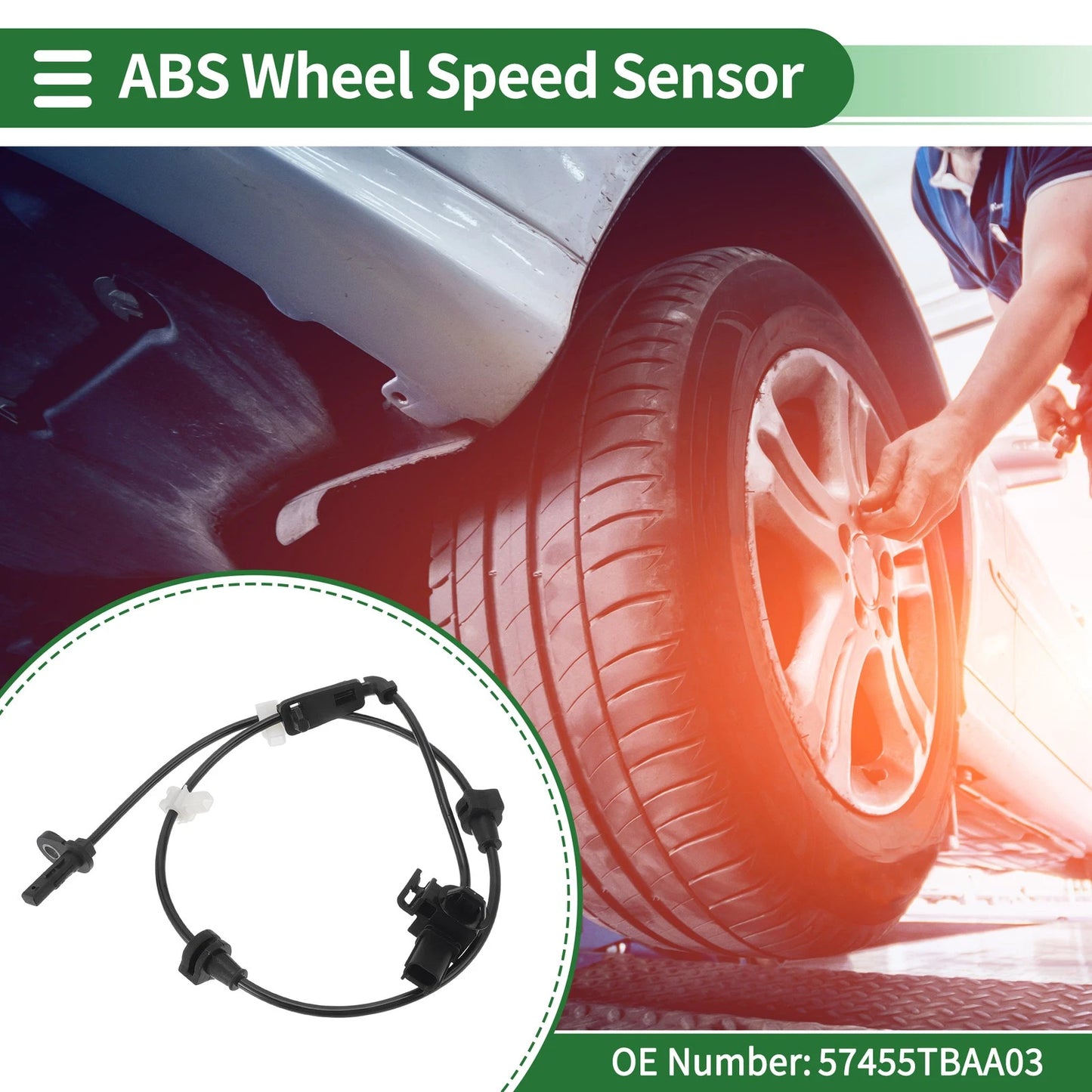 ABS Wheel Speed Sensor No. 57455TBAA03 for Honda Civic (2016–2020)