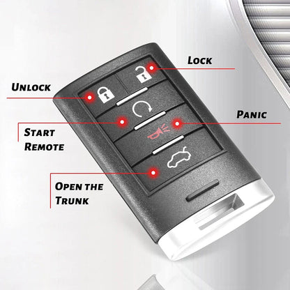 Keyless Entry Remote Key Fob 5 Button for Cadillac CTS (2008-2013)
