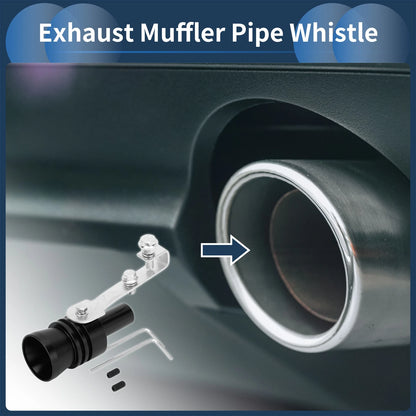 Turbo Sound Exhaust Muffler Pipe Whistle for Universal Fit (1 Set)