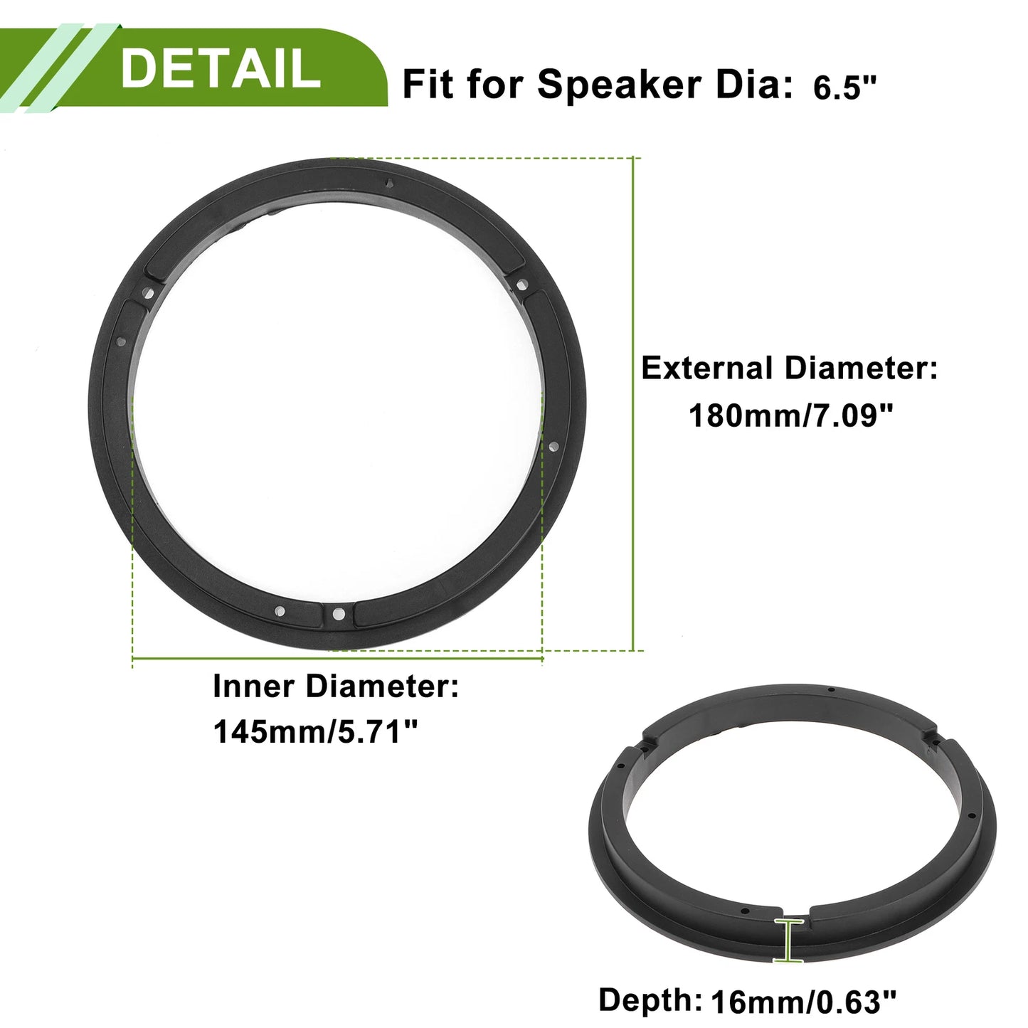 2X Speaker Spacer Ring Adapter for Suzuki Grand Vitara (2006–2014)