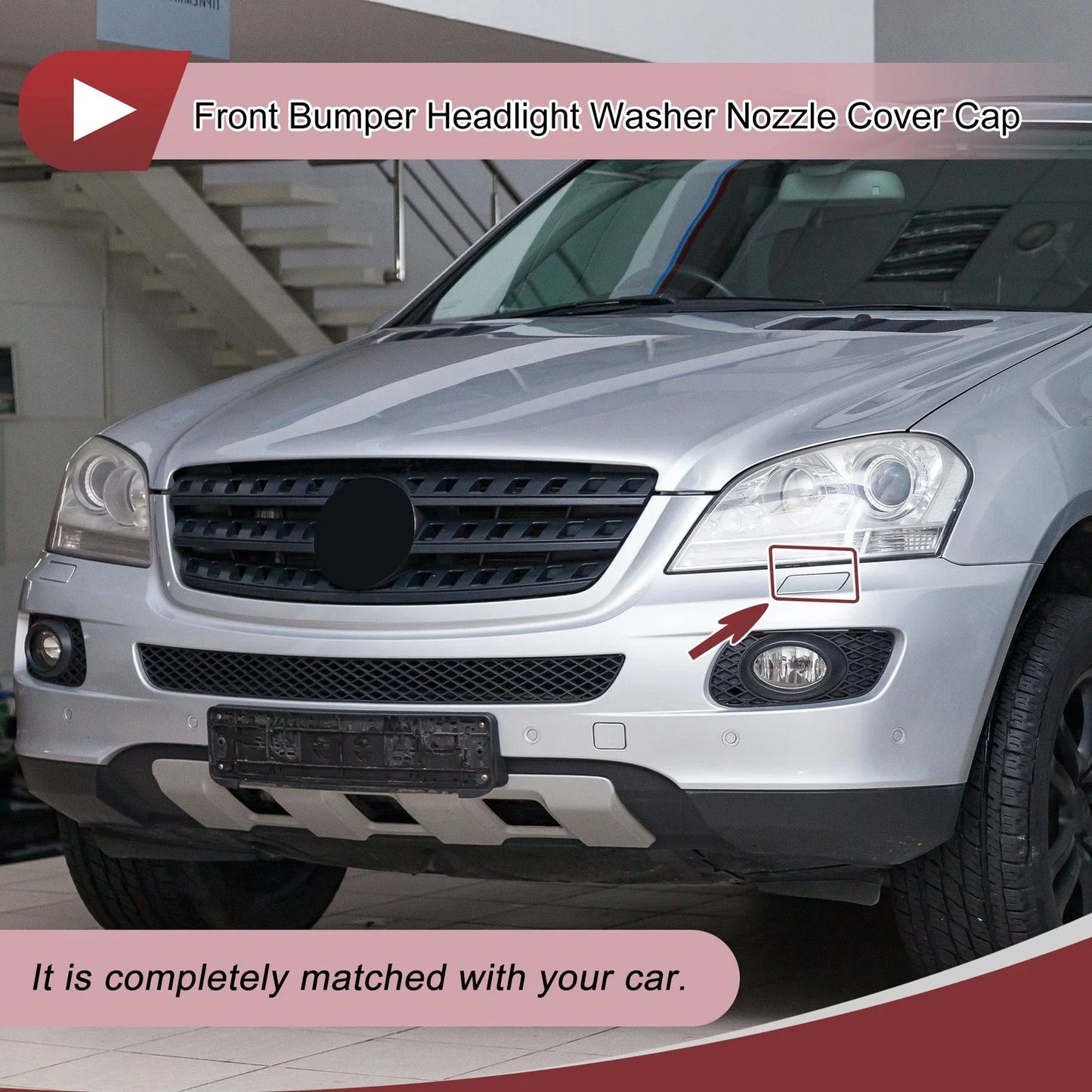 Front Left Bumper Trim Nozzle Cover for Mercedes-Benz ML350 (2012-2015)