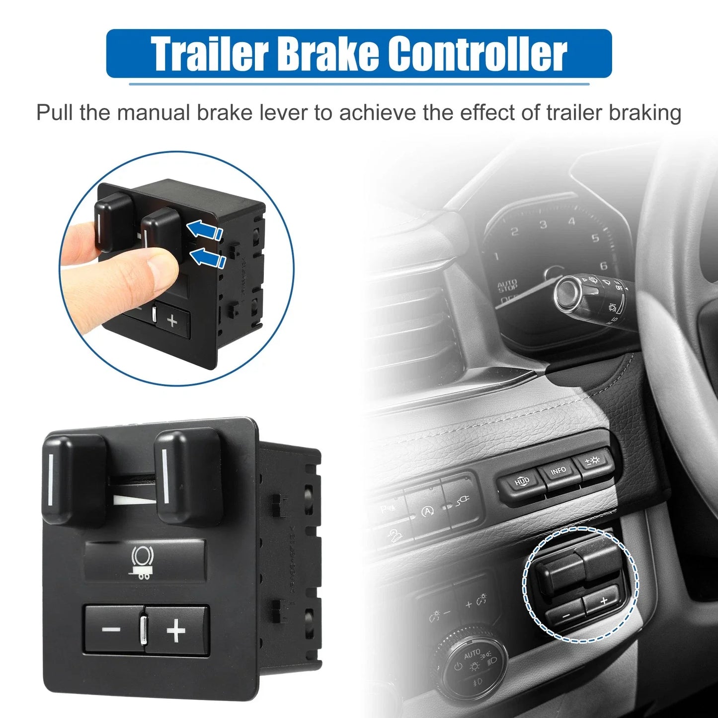 Trailer Brake Control Switch Assembly for Chevy Silverado, Tahoe, GMC (2007-2014)