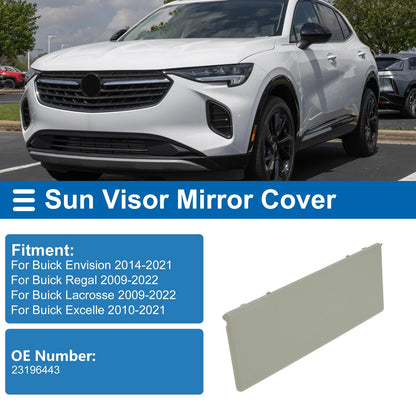 Sun Visor Mirror Cover for Buick Envision (2014–2021) No. 23196443 Light Beige