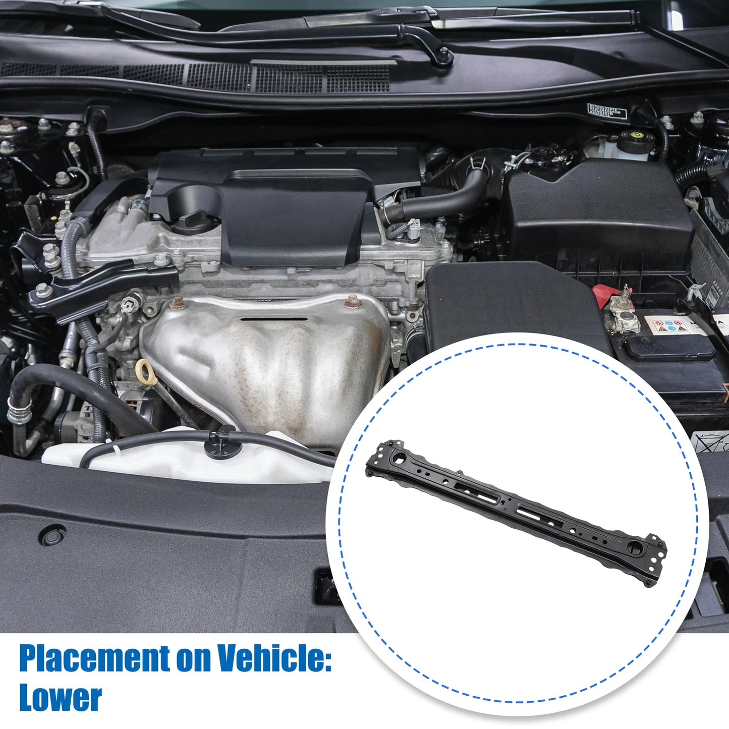 Lower Radiator Support Bracket for Toyota RAV4 (2019–2022) No.571040R050 Black