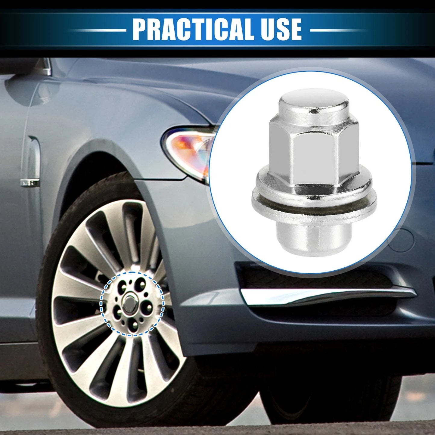 10 Pcs M12 x 1.5 Wheel Lug Nuts for Jaguar XF XJ XJR (2008–2019) No.C2C35294/C2C35294010
