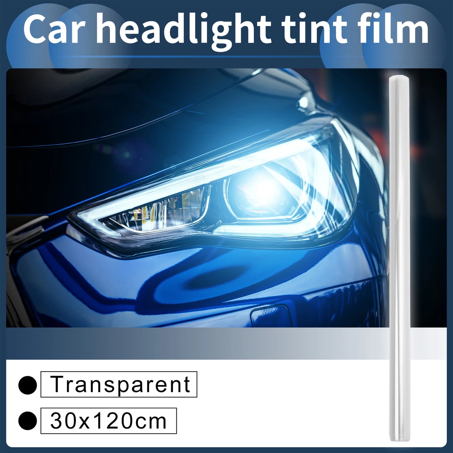 Tint Film for Car Fog Light Cover (47.24"x11.81")
