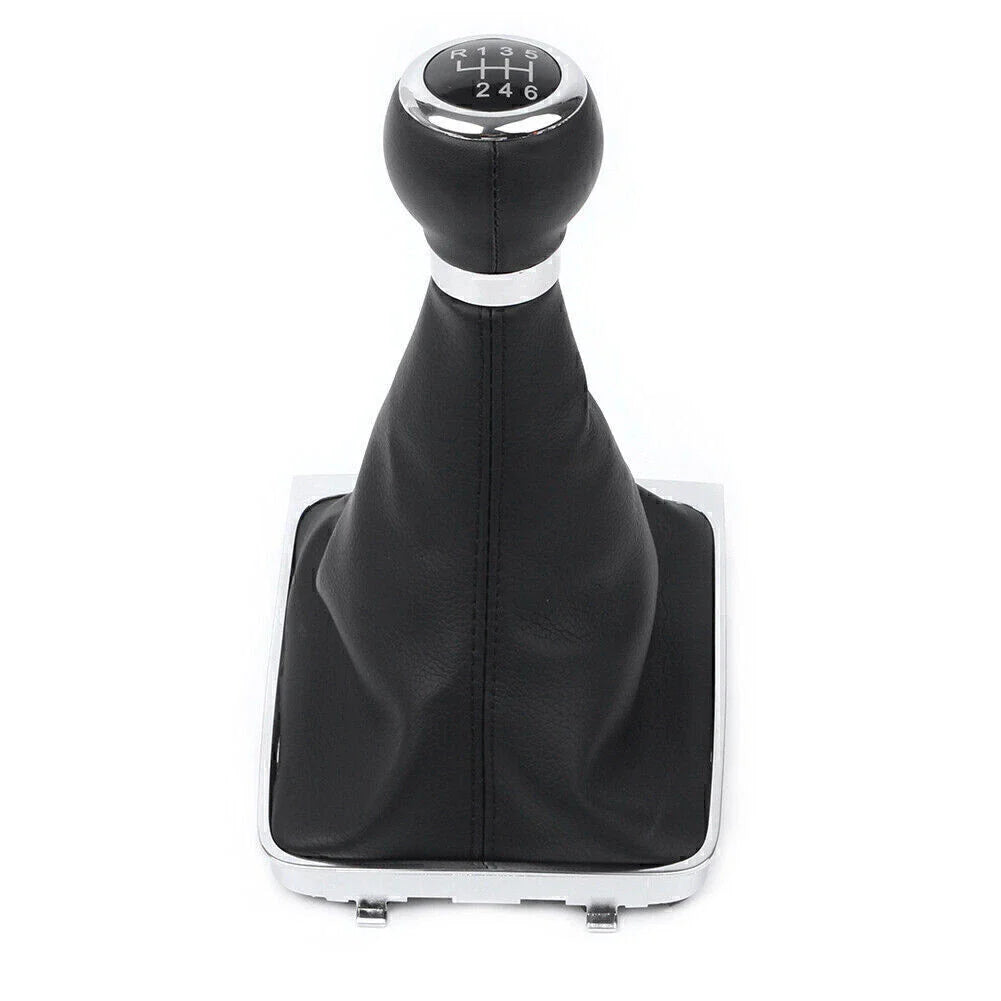 6-Speed Manual Gear Shift Knob w/ Boot Cover for VW Passat B6 (2005-2010)
