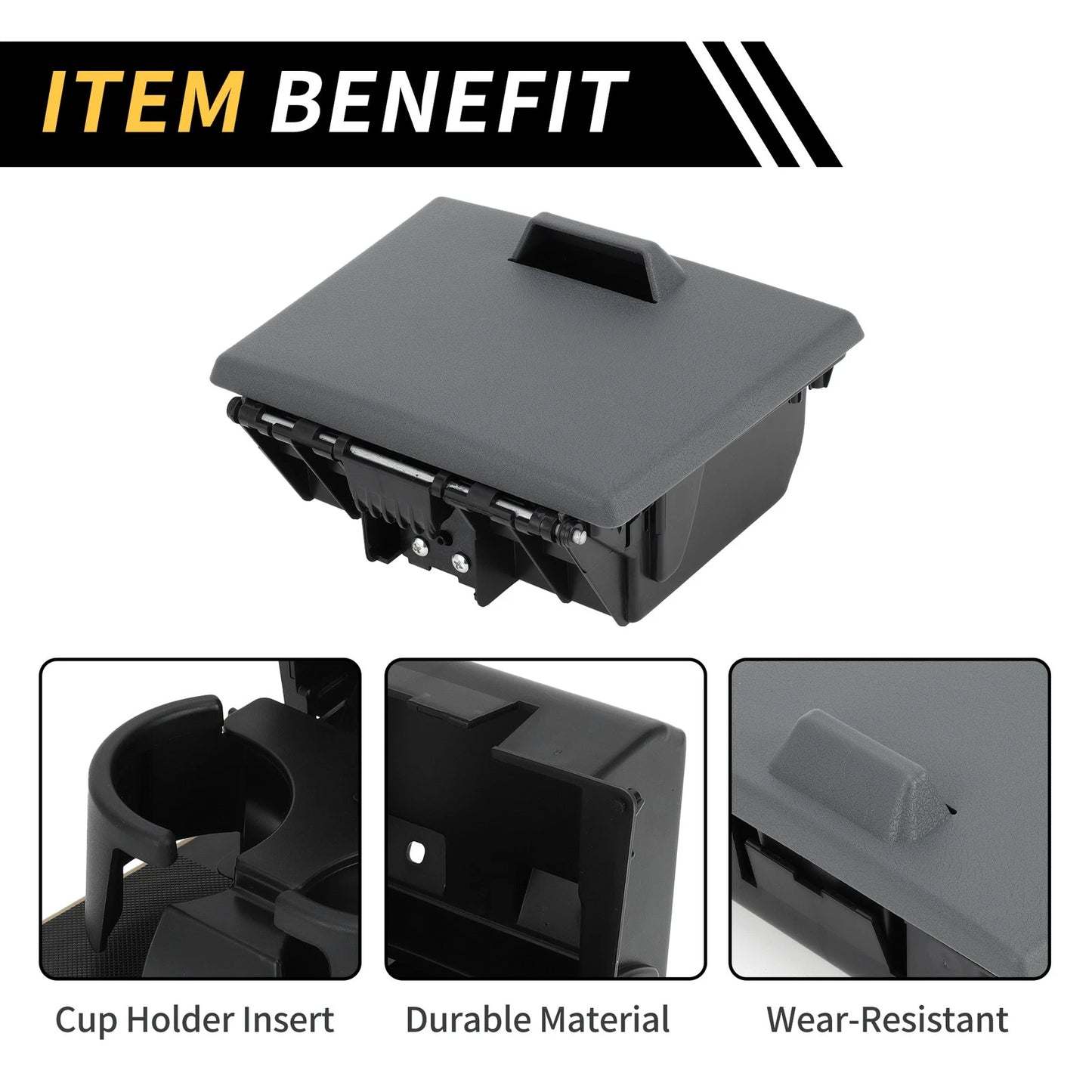 Dashboard Cup Holder for Ford F-250 F-350 F-450 F-550 (2008–2016) Gray