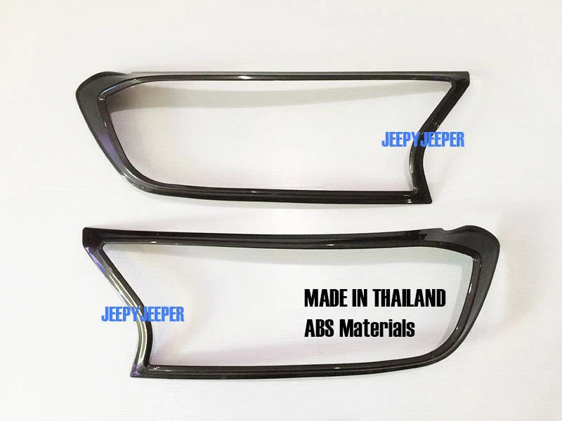 Grey Wildtrak Headlight Taillight Cover Trim for Ford Ranger T6 PX (2015-21)
