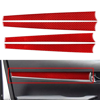 Red Interior Door Panel Strips Cover Trim for Toyota Hilux Revo (2015-2023)