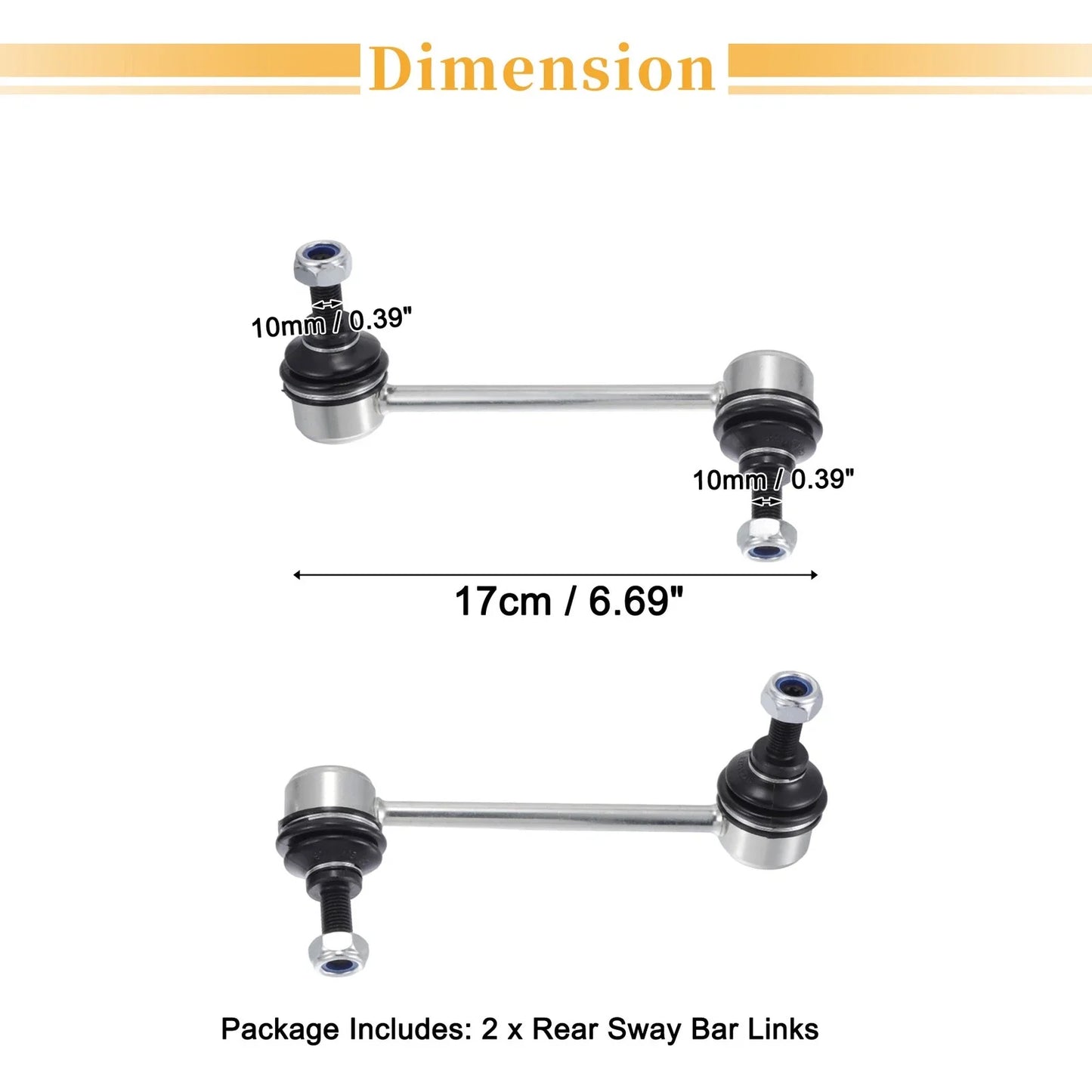 2 x Rear Stabiliser Sway Bar Links for Honda Pilot (2003-2008)