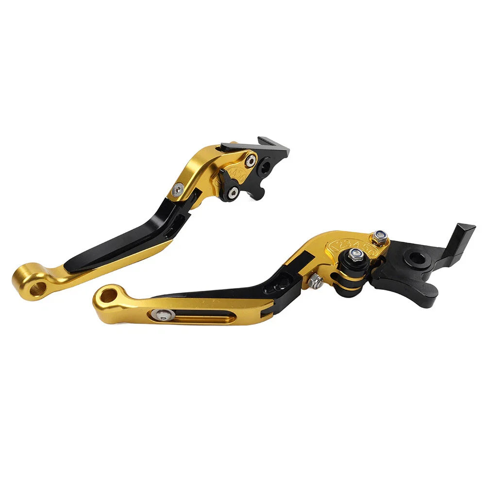 Gold Extendable Brake Clutch Levers for Suzuki GSXR600 GSXR750 GSXR1000 (06-10)