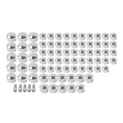 75X Chrome Engine Bolt Topper Caps for Harley Touring Road Street Glide (07-16)