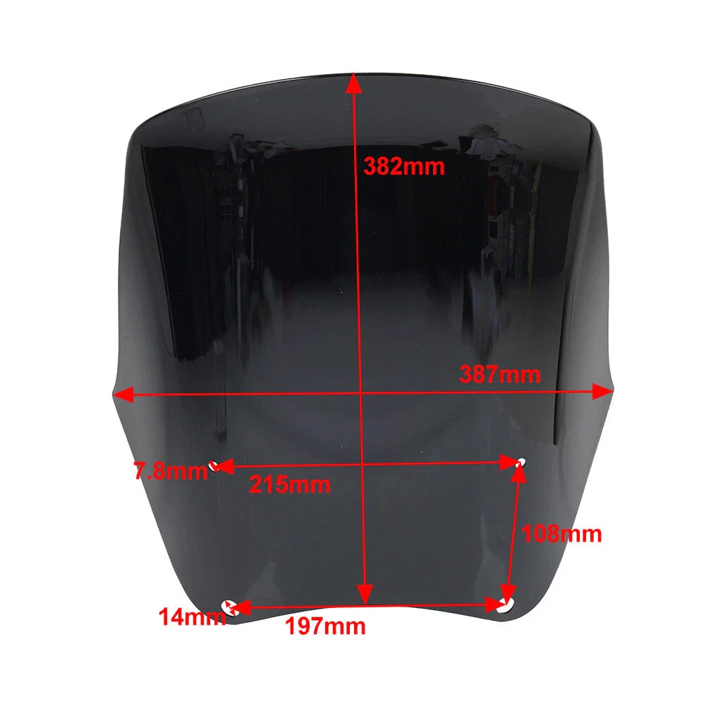 15" Windshield for Harley Dyna Low Rider Fat Street Bob (2006-2017)