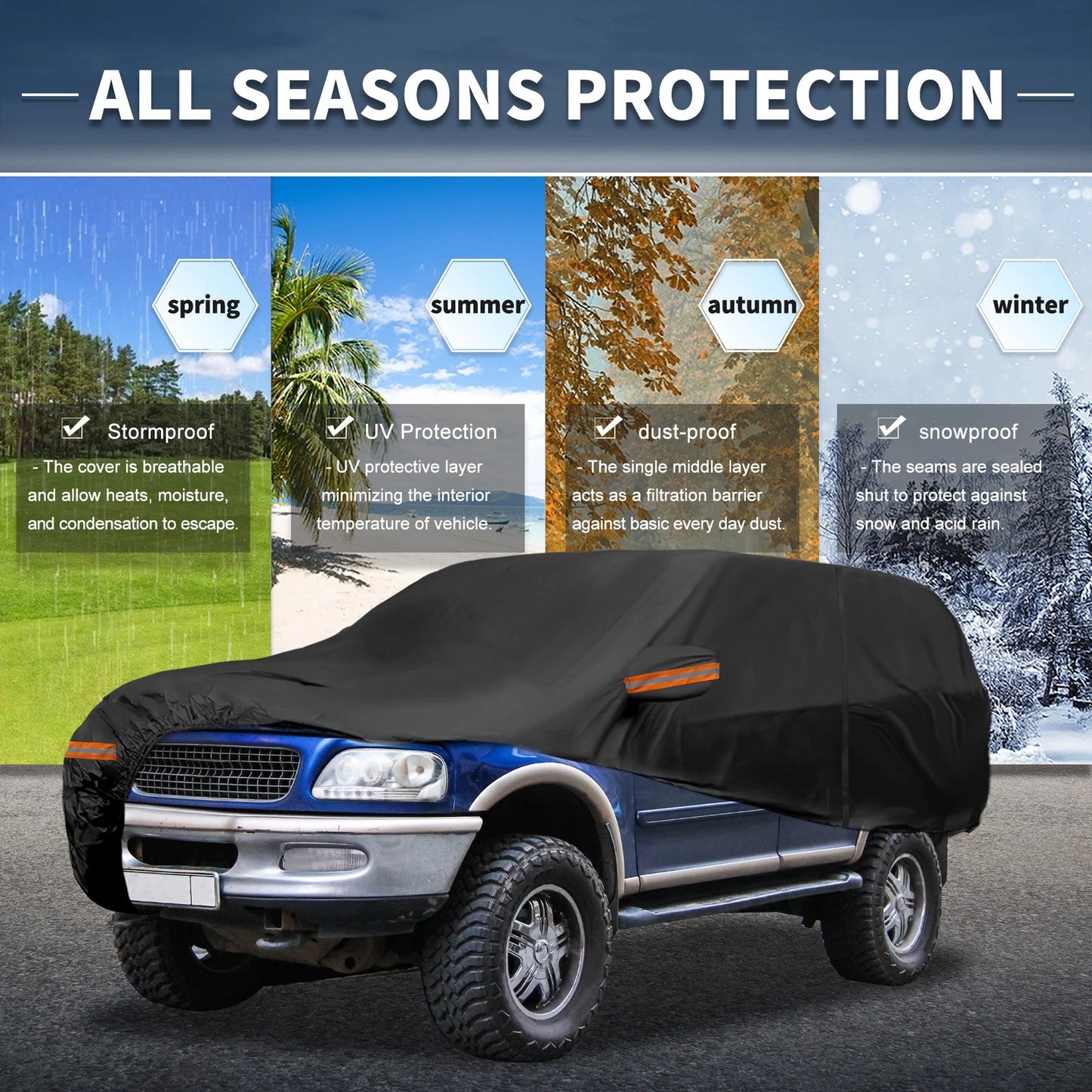 Waterproof Aluminum Film Car Cover for Ford Expedition