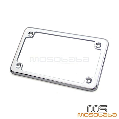 Chrome Motorcycle License Plate Frame for Harley Scooter Chopper