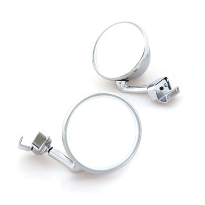 Chrome Door Convex Mirrors for Compatible Vehicles (4" Clamp-On)