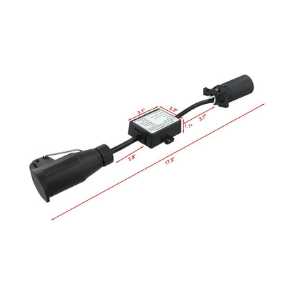 13-Pin Trailer Light Converter 7-Way Connector for Vehicles