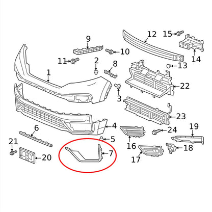 Front Left Bumper Cover Molding for 2020-2022 Honda CR-V (20-22)
