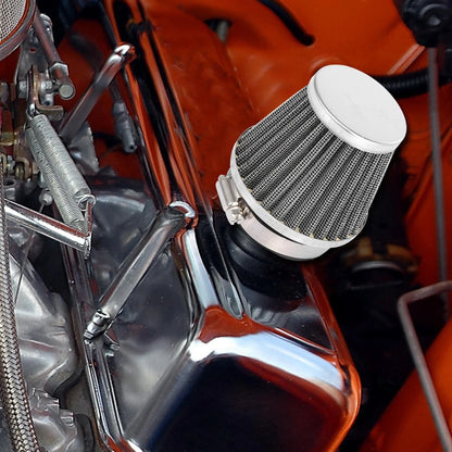 Set of 4 Universal 50mm Motorcycle Air Filters Round Tapered Black