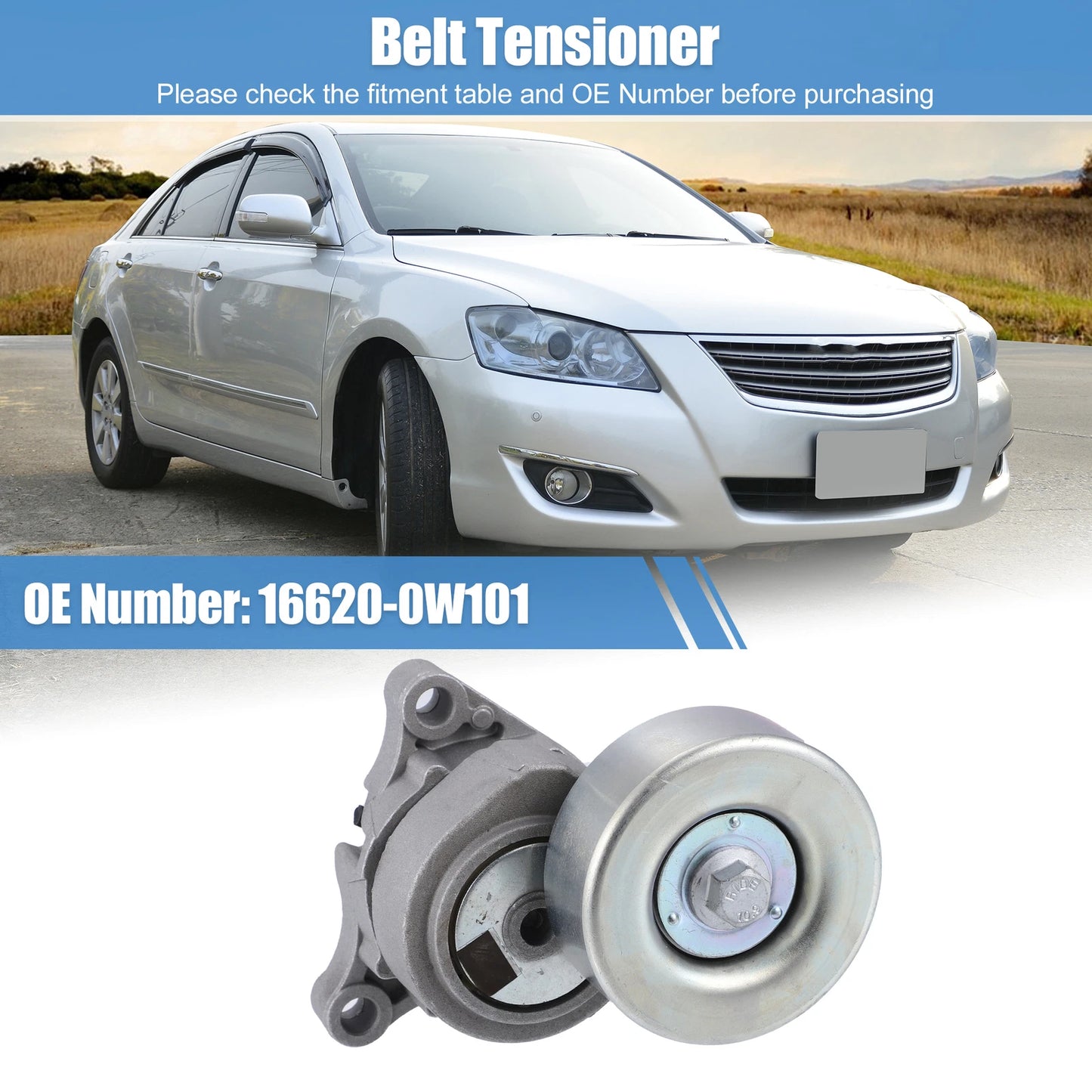 Engine Belt Tensioner Pulley for Toyota 4Runner 4.7L (2003–2009) 16620-0W101