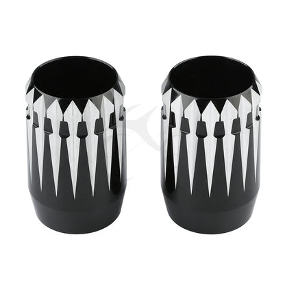 Aluminum Upper Fork Slider Covers for Harley Road King Electra Glide (84-13)