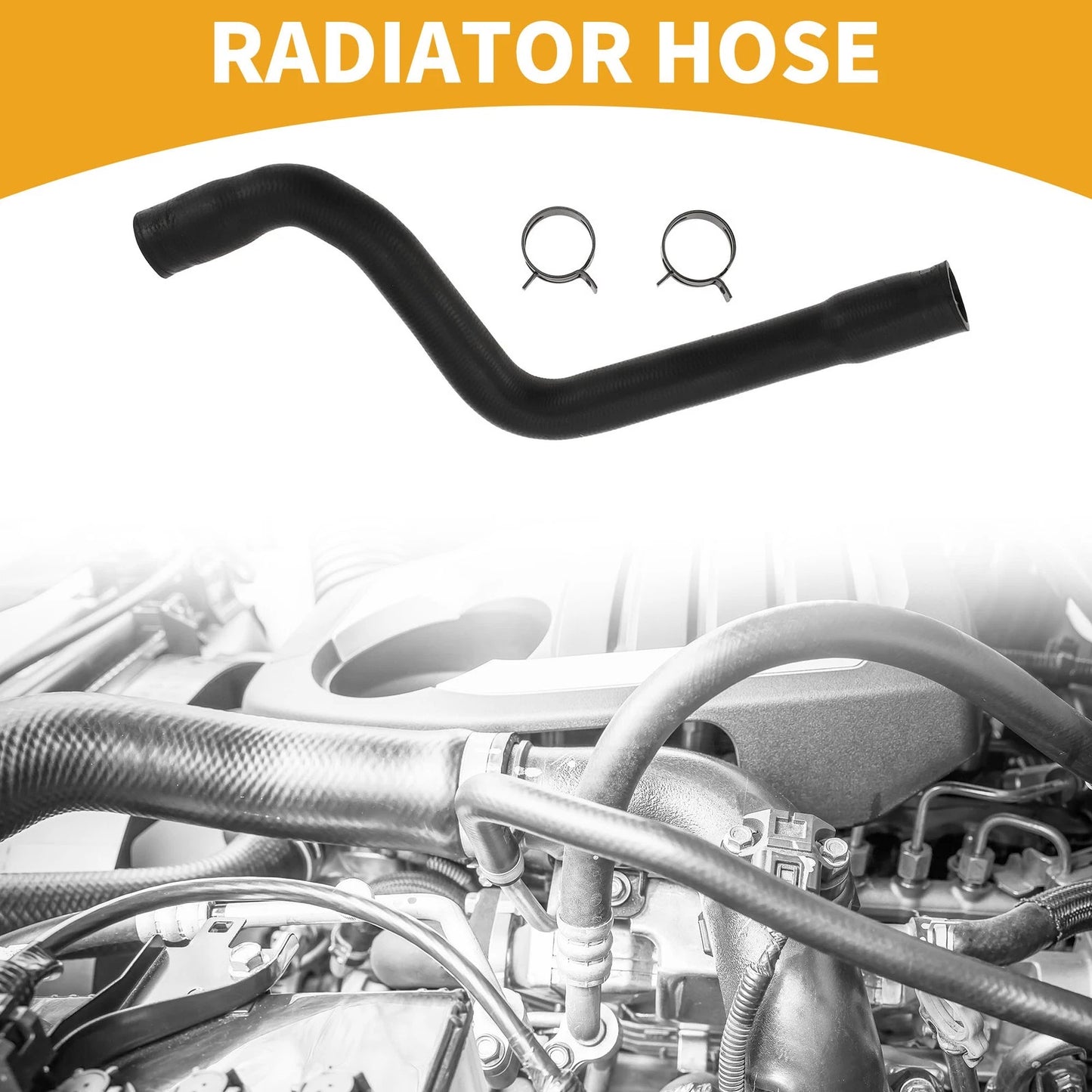 Radiator Hose for Ford Focus Mk2 2.0 (2004–2012) No. 3M5H8260EK Rubber Black