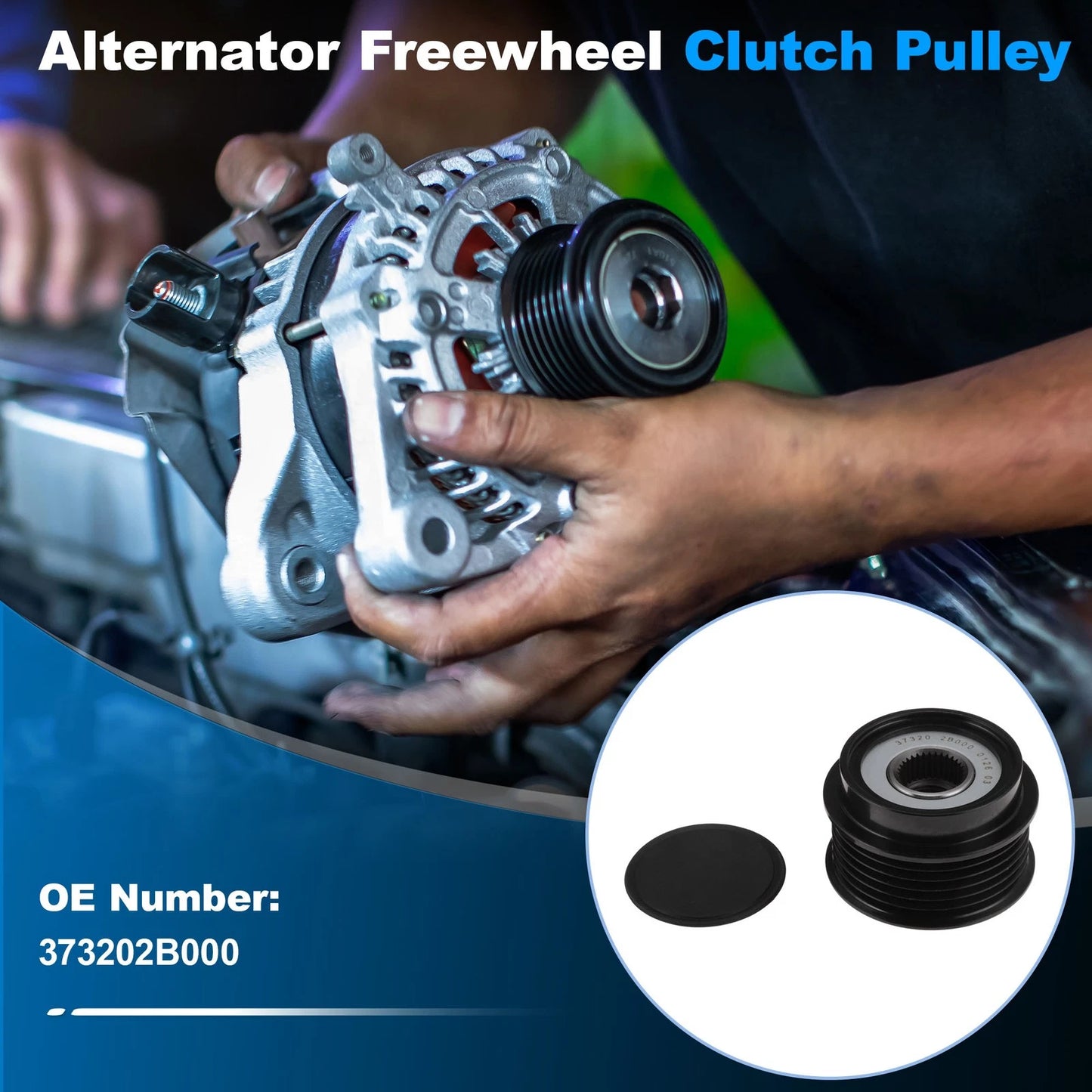 Alternator Freewheel Clutch Pulley 373202B000 for Hyundai Elantra GT (2013–2017)