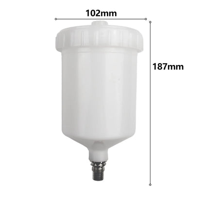 Plastic Cup-Pot White 18.7x10.2cm Jet Connector for Sata Sprayer