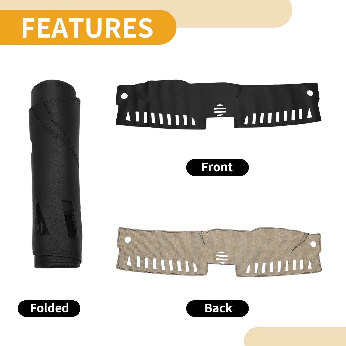 Dashboard Cover for Mercedes-Benz GLK (2012–2015) Black Anti-Slip
