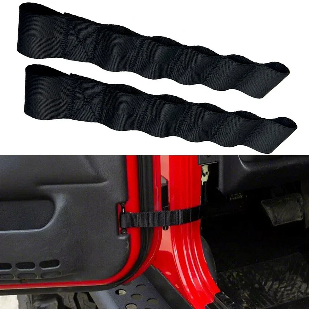 2 x Door Check Straps for Jeep Wrangler TJ JK JKU JL JLU (1995–2021)