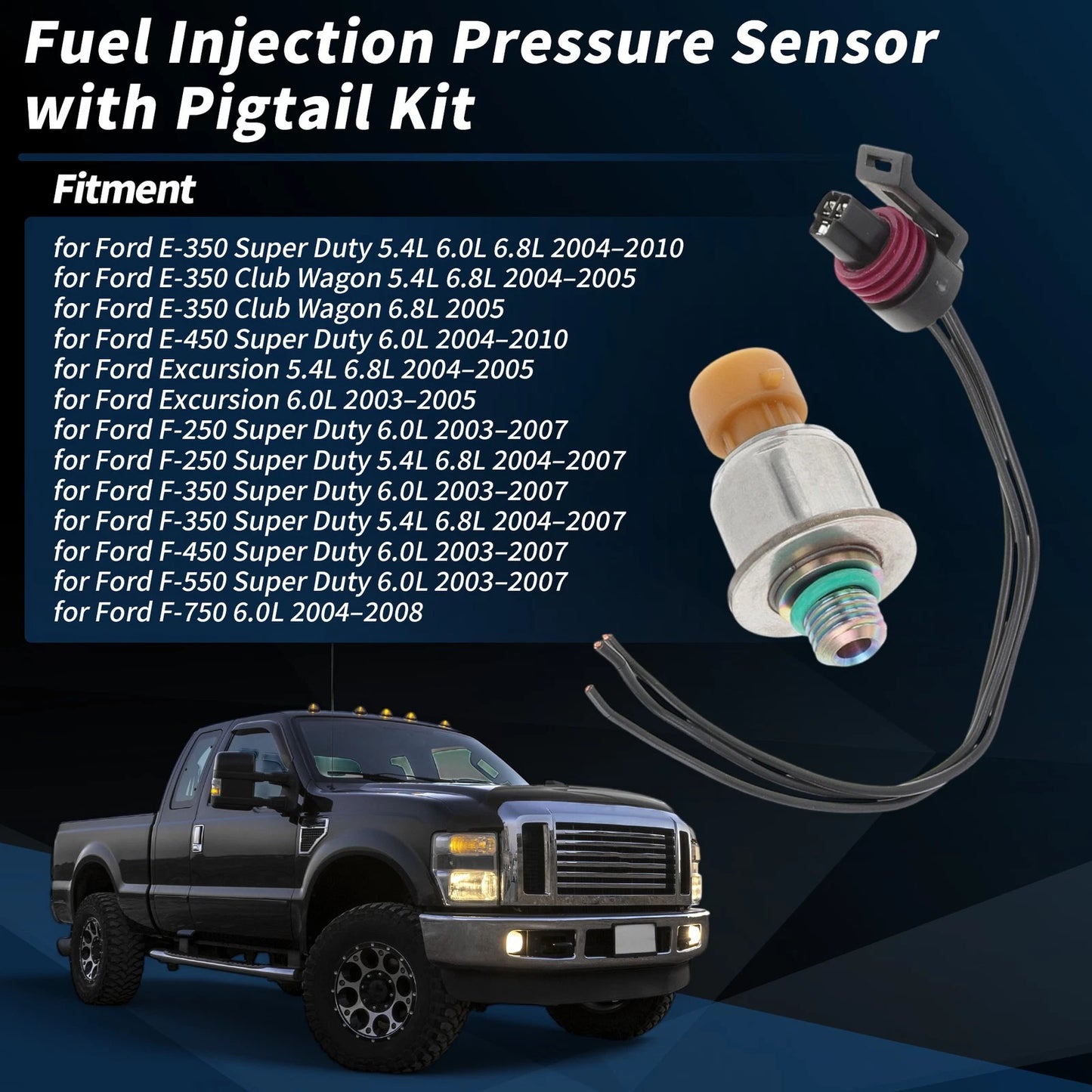 Fuel Injection Pressure Sensor Pigtail for Ford F250 F350 (2003–2007)