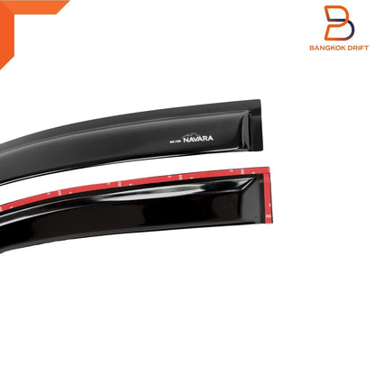 Black Wind Deflector Visor Shield for Nissan Navara Ute (2015-2021)