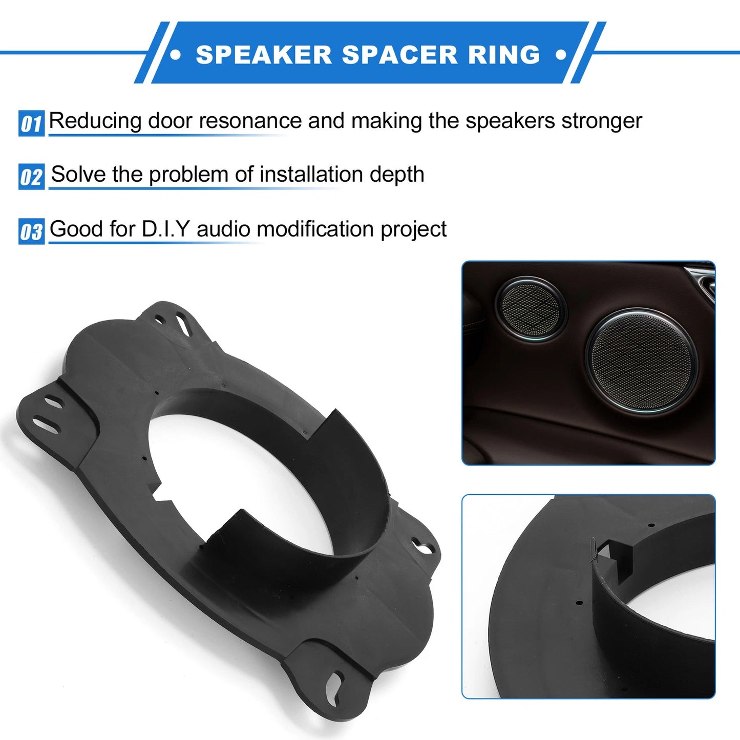 Set of 2 Speaker Spacer Rings for Toyota Camry (6.5")
