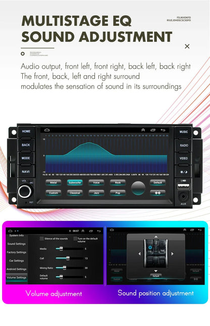 7" Stereo Radio GPS Navi Head Unit for Jeep Wrangler, Chevrolet Epica (2007-2017)