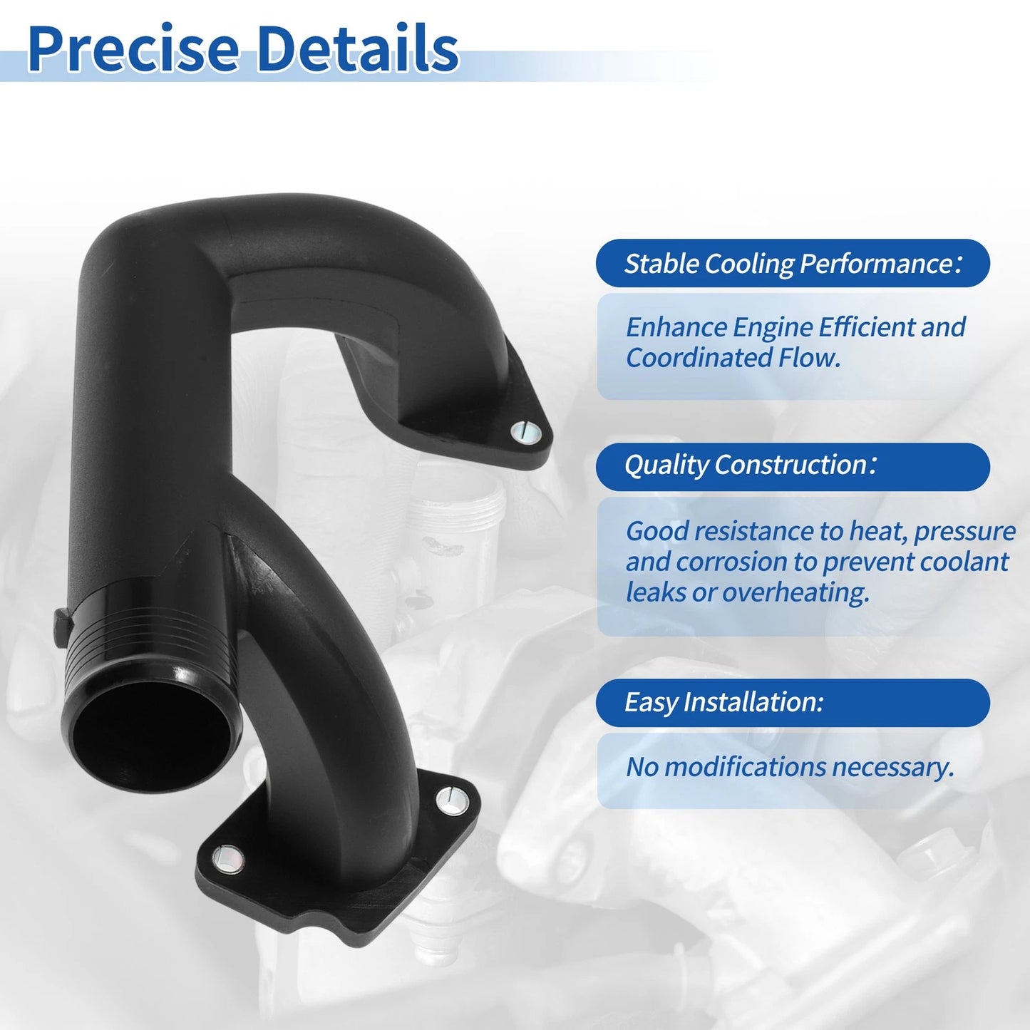 Engine Coolant Thermostat Housing Assembly No. 96JV-8A504-BD for Jaguar XK8 (1997–2002)