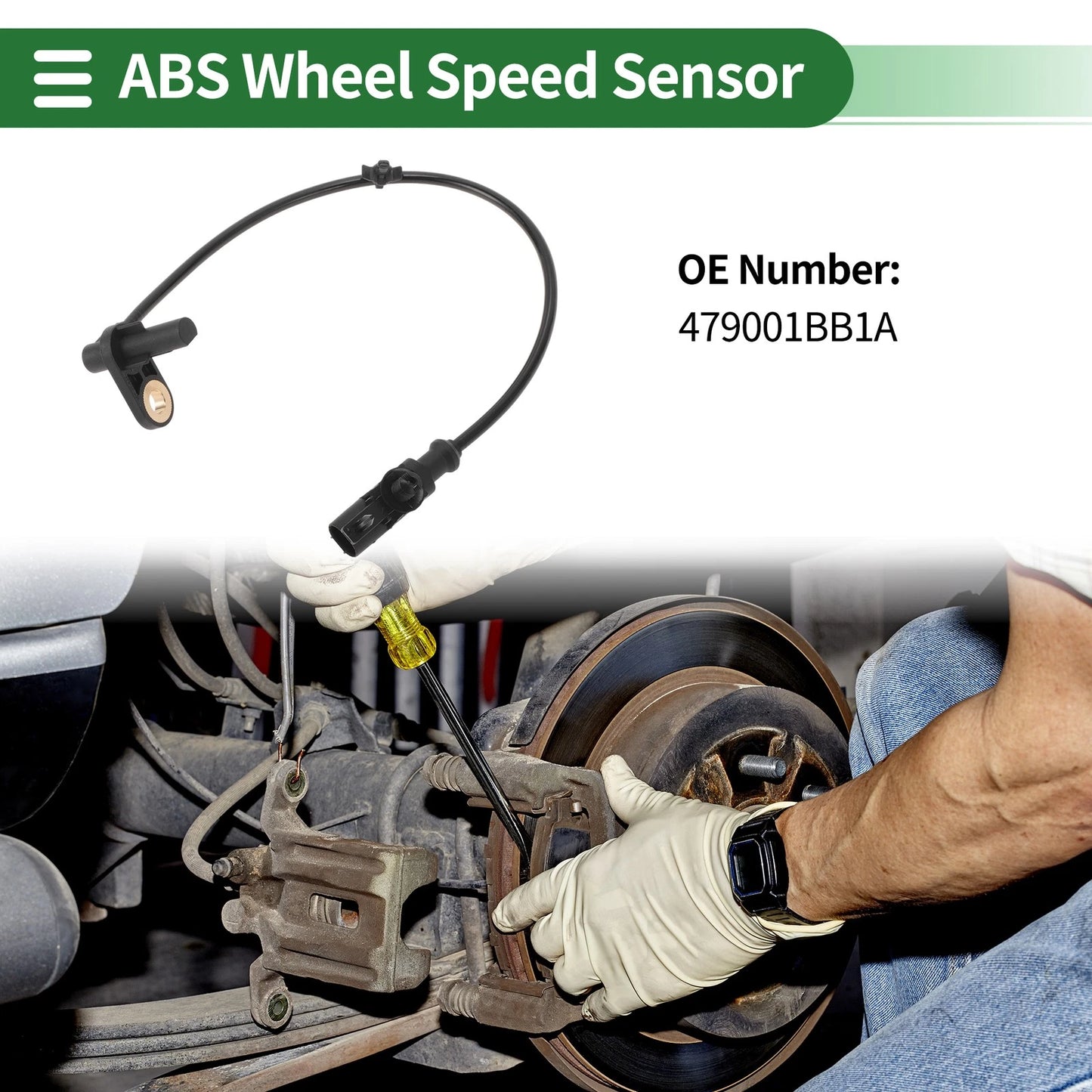 ABS Wheel Speed Sensor No. 479001BB1A for Nissan 370Z (2009–2014) Rear Right