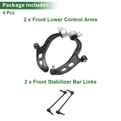 Set of 4 Front Lower Control Arms for Ford Flex (2010–2012) MS401121/MS401122/K750388