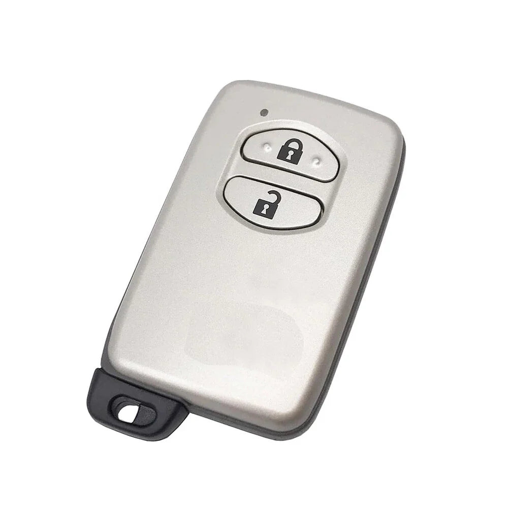 Smart Ignition Key Housing 2 Buttons Silver for Toyota RAV4 Highlander Corolla (2001-2023)