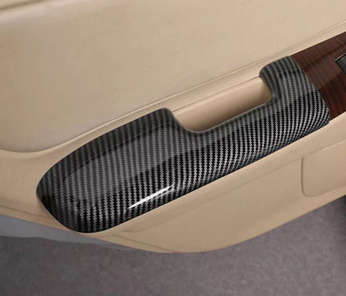 4 x Carbon Fiber Door Handle Armrest Cover Trim Cap for Toyota Corolla (2003–2008)