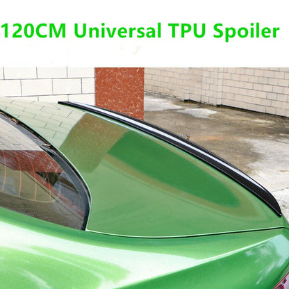 Rear Tail Spoiler 120CM Car Roof Black TPU Trunk Lip Soft Wing for Car