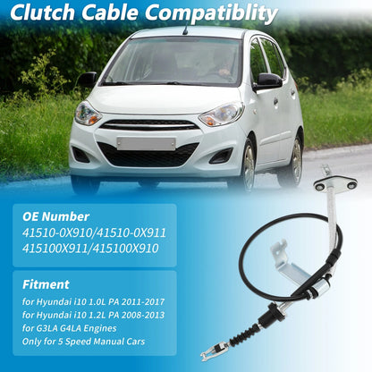 Clutch Cable No.41510-0X910 for Hyundai i10 (2007–2013) 1.0L 1.2L G3LA G4LA