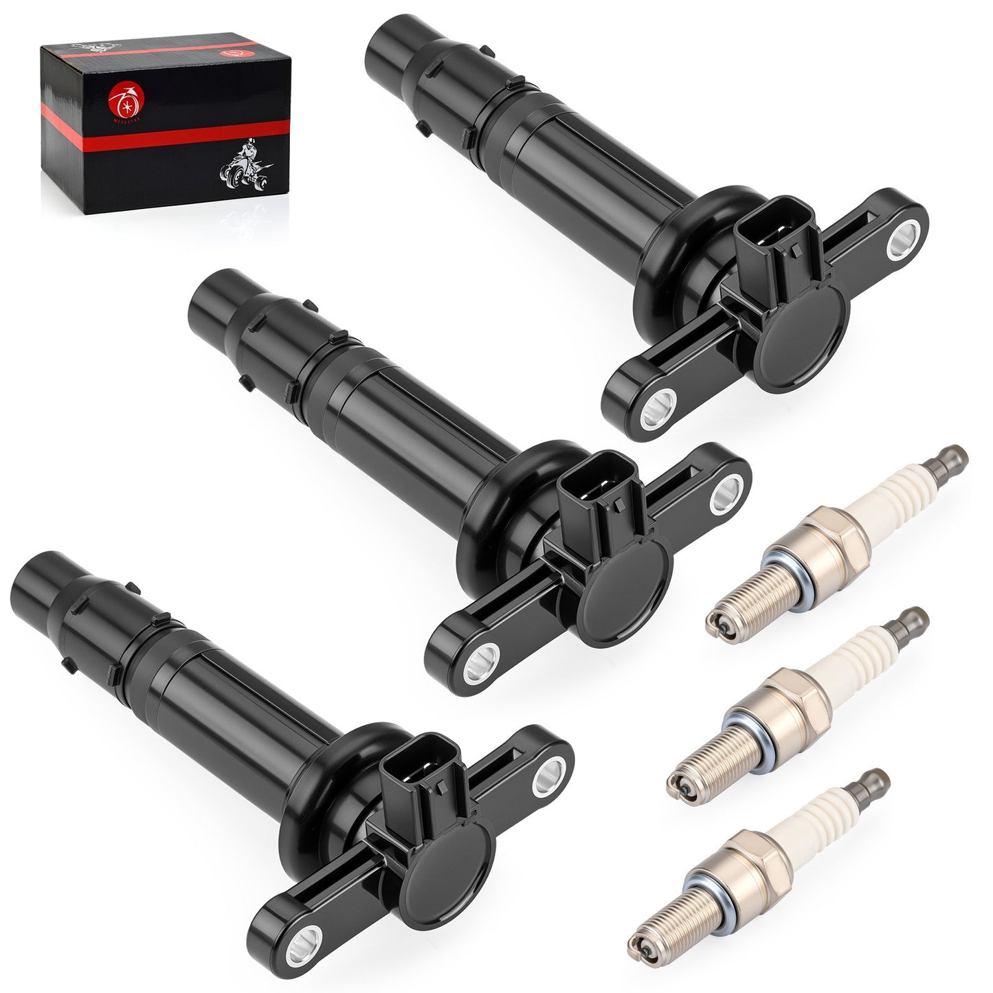 3X Ignition Coils & 3X Spark Plugs for Yamaha YXZ1000R (2016–2024)