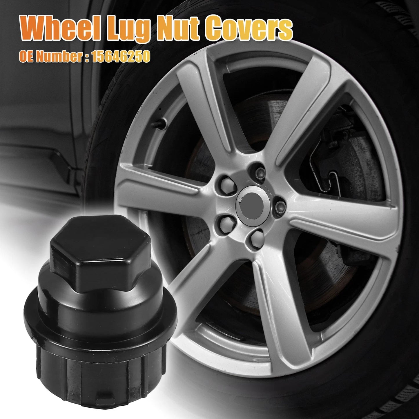 12pcs M24x2.0 Wheel Lug Nut Cover No.15646250 for Chevrolet C1500 C2500 (1990–1999)